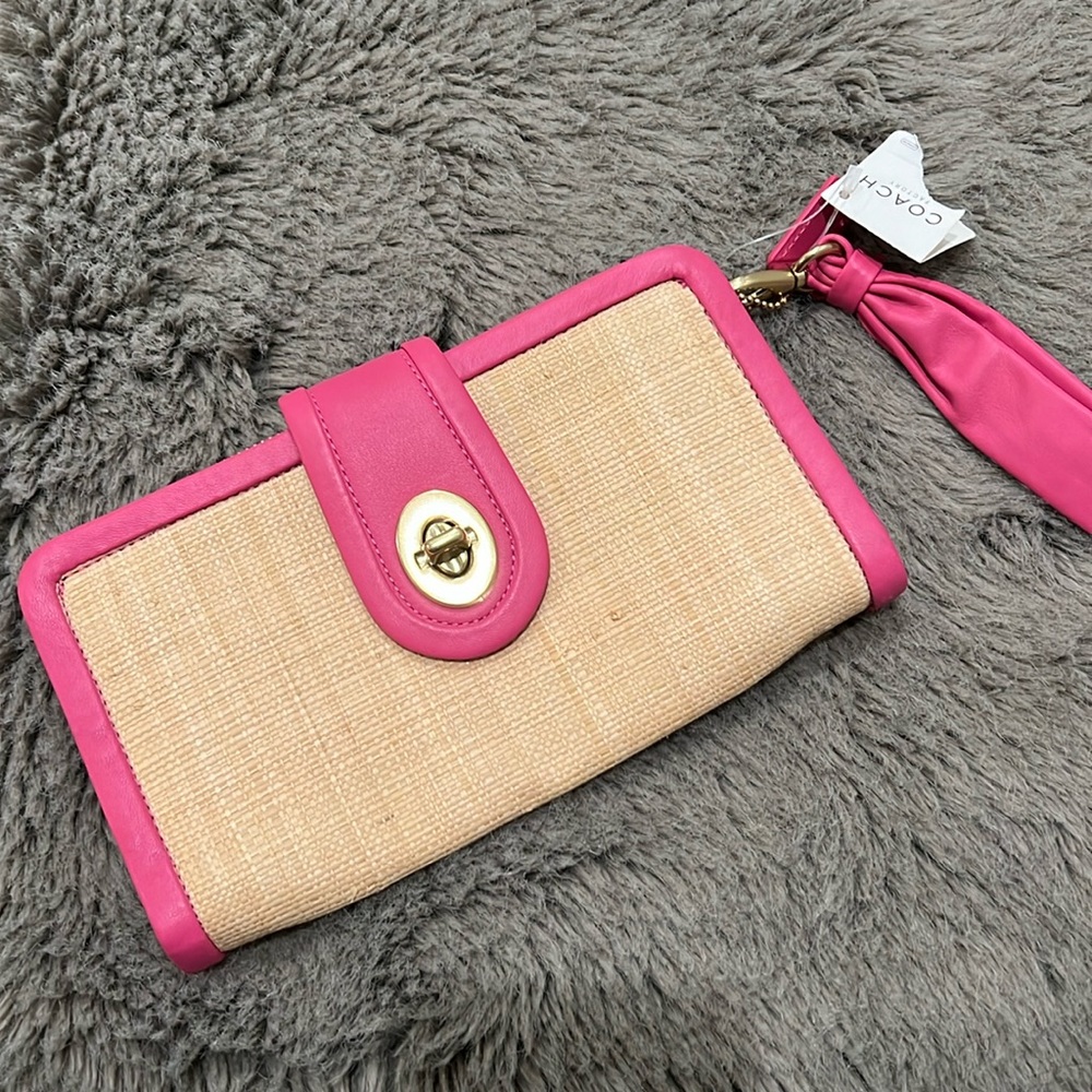 Coach Straw Clutch - NWT